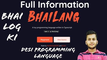 Bhailang😀 Programming Full Tutorial |Desi Programming