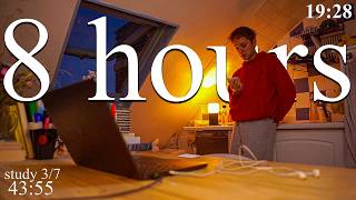 LIVE | 8-HOUR study with me in Paris📚⛈️ rain sounds & pomodoro timer 60 & 10