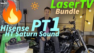Gruselig: Hisense PT1 Laser TV #Bundle #mit HT Saturn Soundcave 360 #4K, BT.2020, VIDAA OS
