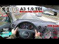 2004 Audi A3 8P 1.9 TDI Manual Chiptuning RaceChip 129 PS TOP SPEED AUTOBAHN DRIVE POV