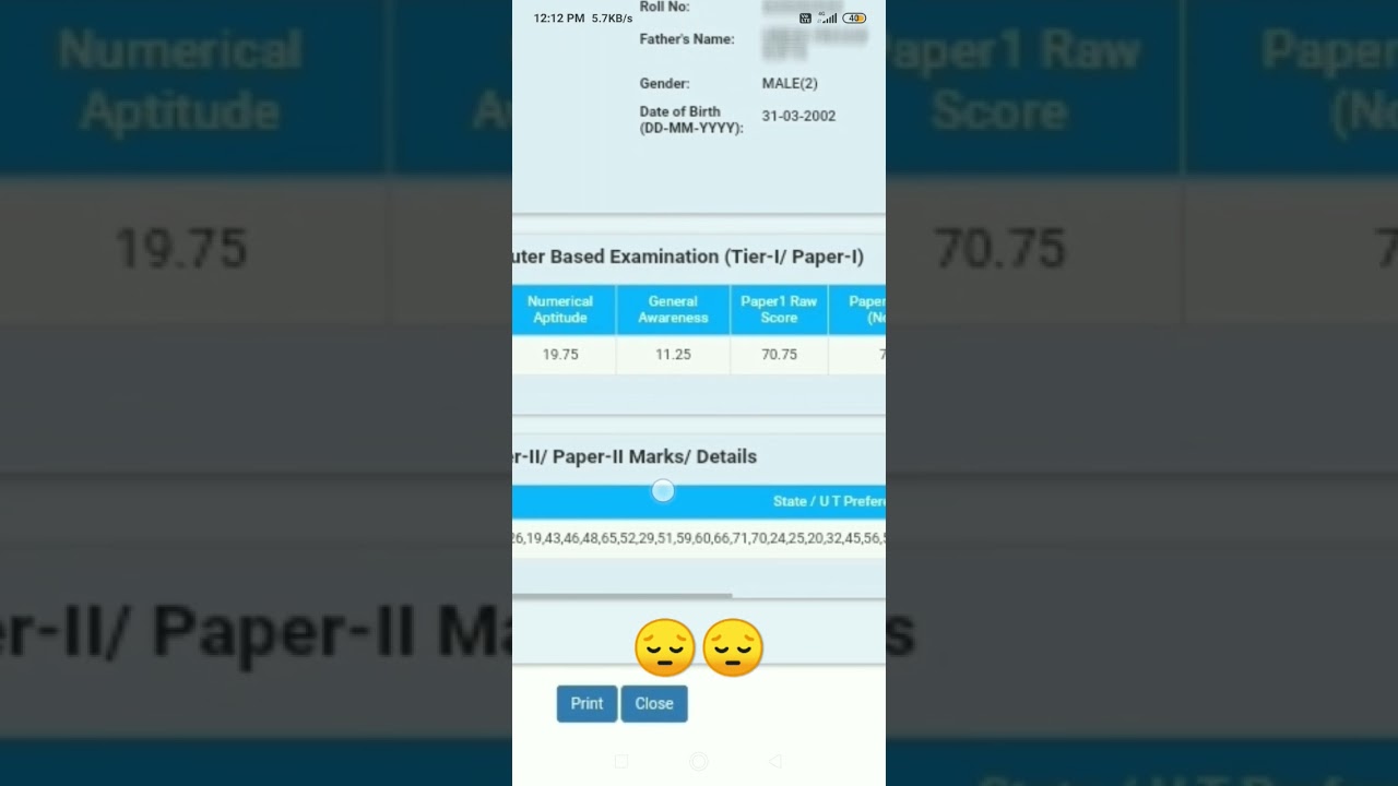 || ssc mts result scorecard || || ssc mts result 2022 😔😔 marks || 