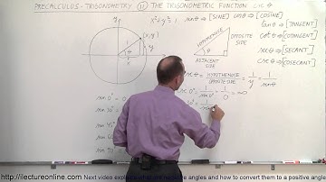 TRIGONOMETRY 1 (PRECALCULUS) (11 of 54) The Trigonometry Function: Cosecant Explained
