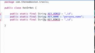 Celebrity Android Application Development Tutorial   112   Setting up SQLite Database Variables Net Worth