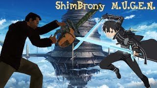 ShimBrony M.U.G.E.N: The black swordman against an odd, out-of-place gun man...