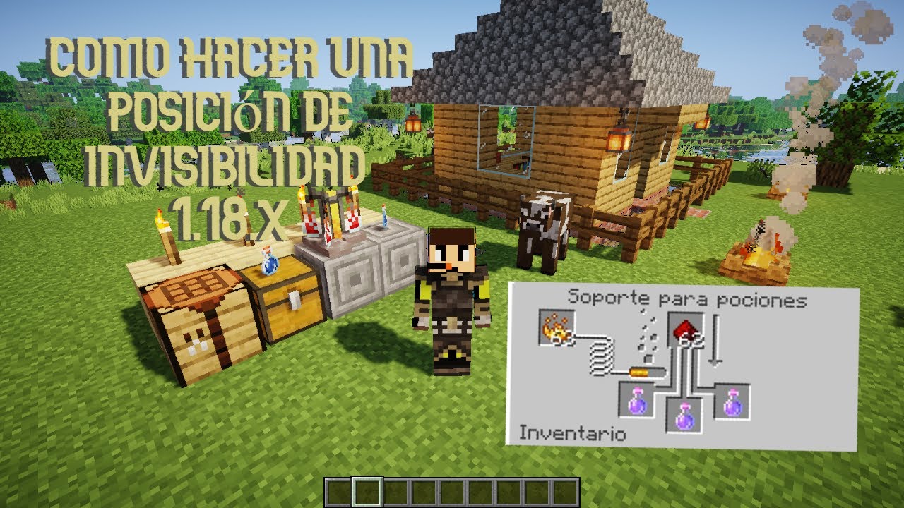 como hacer una posición de invisibilidad en minecraft 1.18.x - YouTube