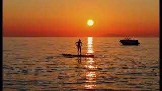 Relax with a Golden Sunset | SUP Adventure & Gentle Waves in 4K #sunset #sunsetview #supboard #try