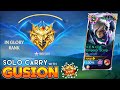GUSION SOLO CARRY IN HIGH RANK | GUSION INSANE 🔥🔥 GAMEPLAY 2025 | MLBB 
