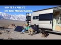 Winter vanlife in the mountains