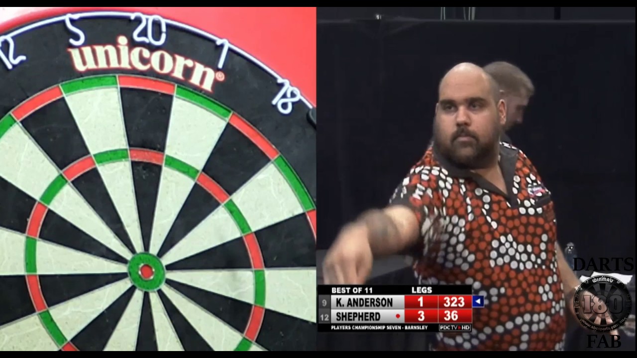 Players Championship Eight - Round 2: Kirk Shepherd vs Kyle Anderson darts distance