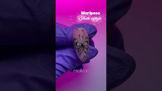Mariposa efecto espejo ✨ #pasoapasouñas #uñas #nailart #tutorialuñas