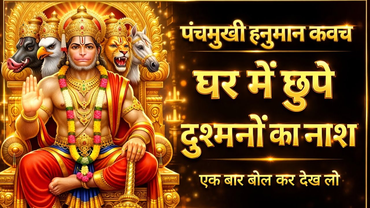 घर में छुपे दुश्मनों का नाश! 5 मुखी हनुमान कवच मंत्र |Shatru Nashak Hanuman Mantra 
