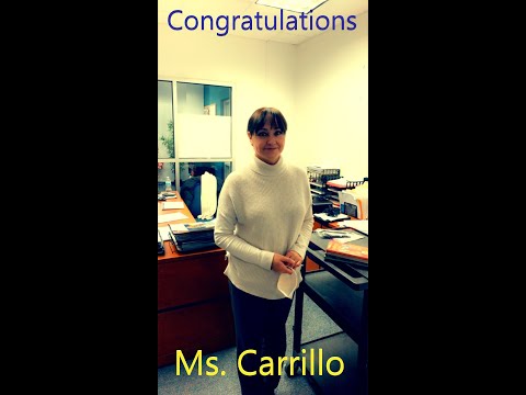 SISD - Sun Ridge Middle School - Congratulations Ms. Carrillo!