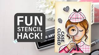 Fun Stencil Hack for Cute Cards! 💕
