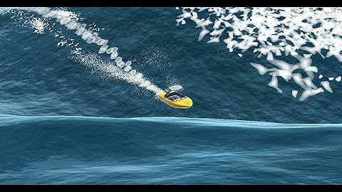 Surfing giant waves with a speedboat (Storm Breakers, Unity URP)