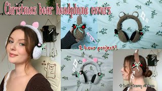 Christmas bear headphone accessory crochet tutorial馃Ц馃巹 | any size headphones! | thisfairymade
