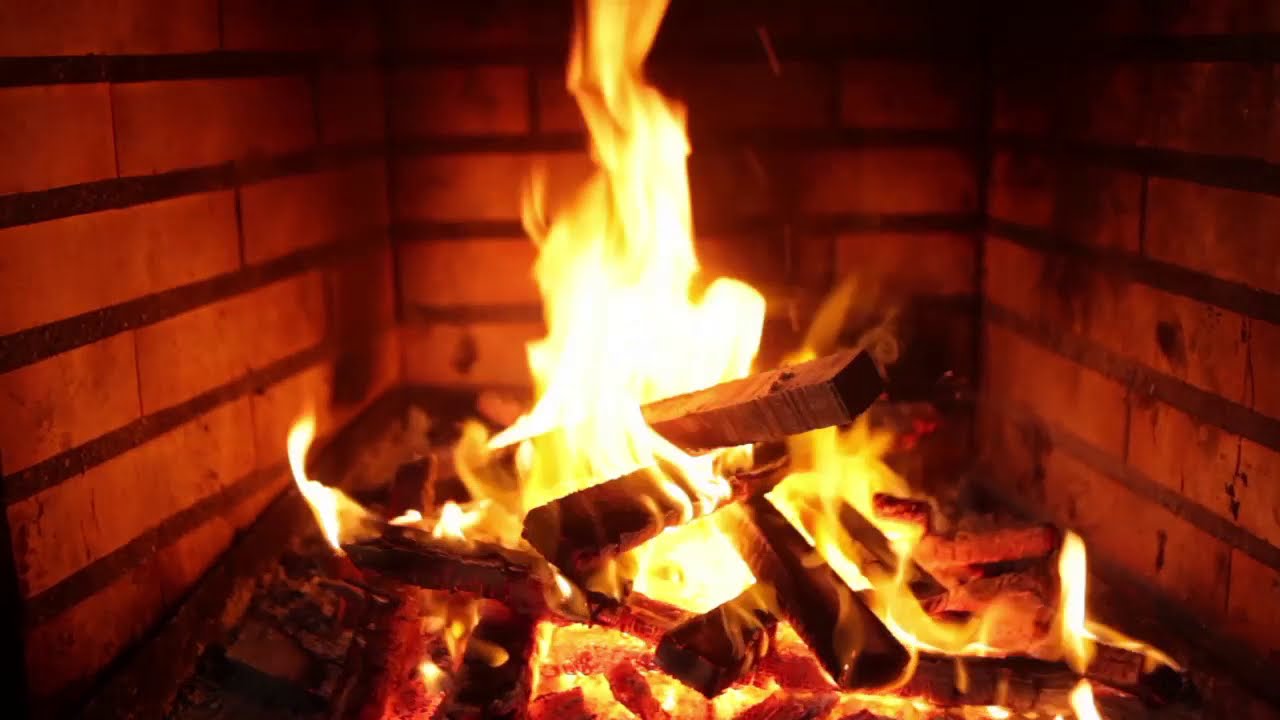 1 hour Fireplace burning Logs relaxing with sound YouTube