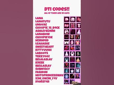 All dti codes ♡♡ - YouTube