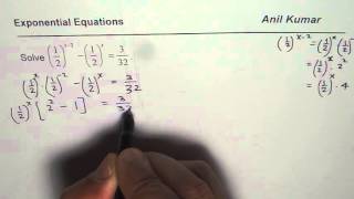 Solve Exponential Equations with Fractions - EDEXCEL - GCSE - SAT