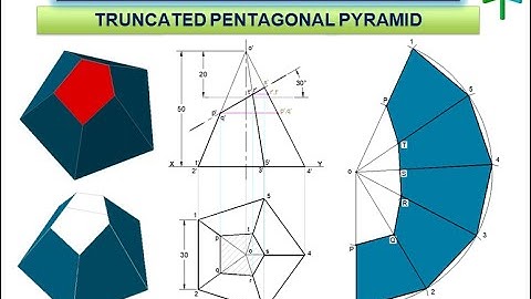 Development of Surfaces - Truncated Pentagonal Pyramid  (Problem-8)