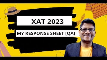 XAT 2023 My Response Sheet of Quantitative Aptitude