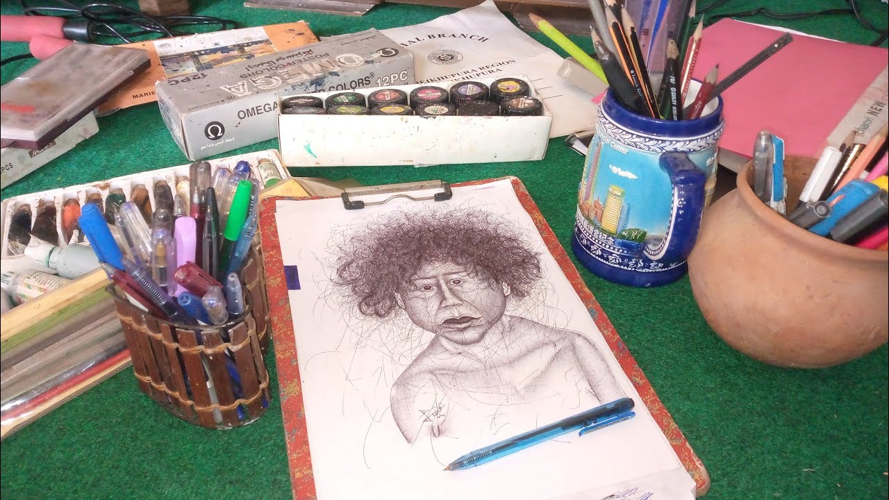 ballpoint pen sketching tutorial very easy #tips #art #sketch 🙂 - YouTube