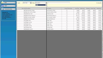 Lynx Software Item Selling Prices Grid demonstration