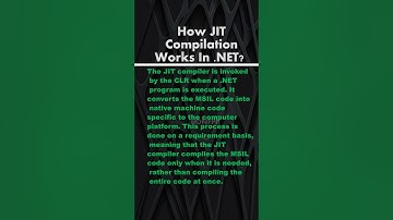 How JIT Compilation Works In DOT Net | #dotnet