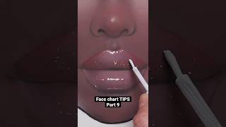 Face chart lip makeup tutorial | Face chart makeup beginners | Liza Kondrevich #facechart