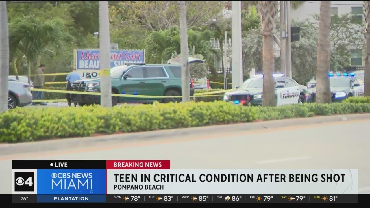 Teen in critical condition affter being shot in Pompano Beach - YouTube