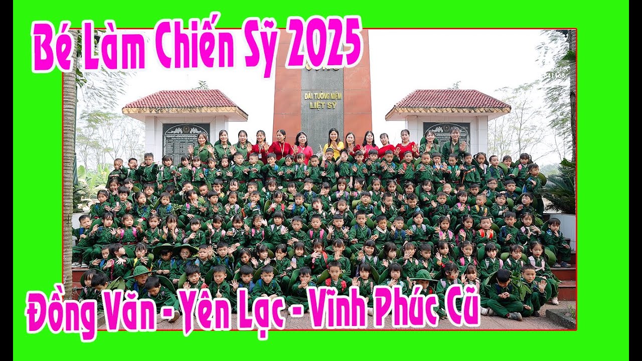 Bé Làm Chiến Sỹ Trường Mầm Non Đồng Văn -Vĩnh Phúc cũ- Kỷ Niệm Ngày Quân Đội Nhân Dân Việt Nam 22-12