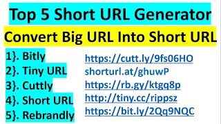 Best 5 short url generator | qr code generator | best long to short link converter