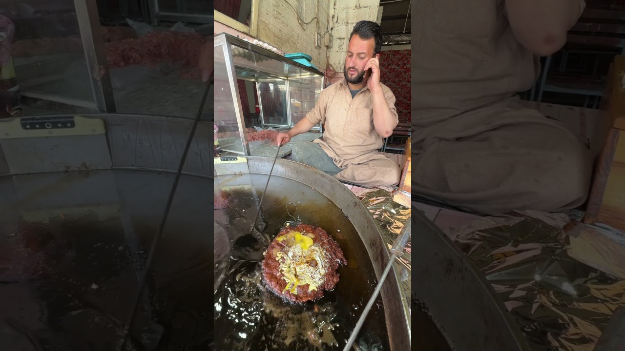 Huge giant chapli kabab making with egg | viral street food