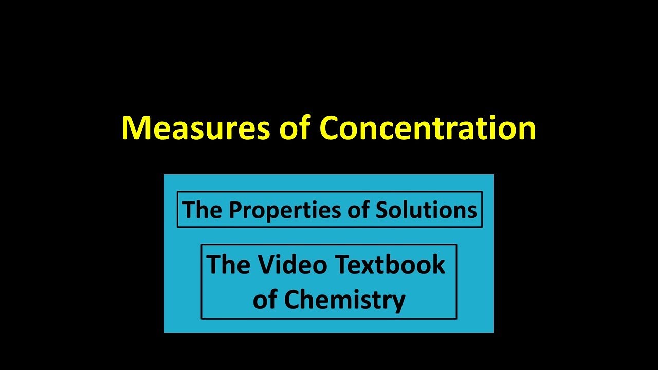 13.4: Ways of Expressing Concentration - Chemistry LibreTexts