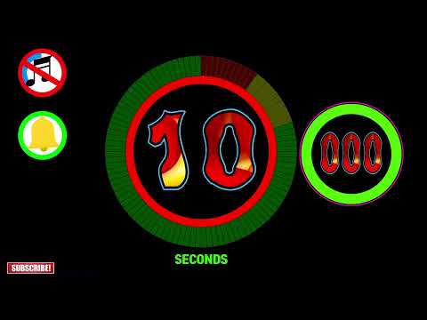 10 Seconds Colorful Circle Timer Alarm 🔔 No Music