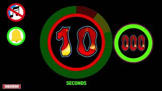 10 Seconds Colorful Circle Timer Alarm 🔔 No Music
