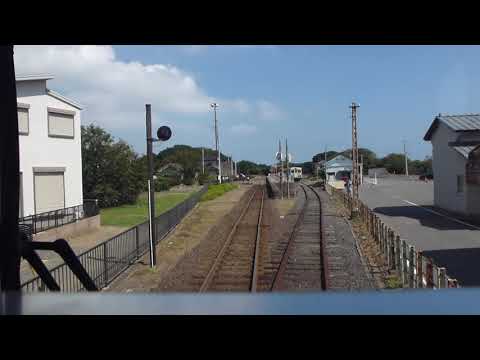 【場内信号機が2灯式のイメージ】ひたちなか海浜鉄道　阿字ヶ浦駅　進入