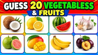 Guess 20 Fruits & Vegetables 🍎🥦 | Fun English Quiz Challenge | Can You Get All Right? 🤔 screenshot 3