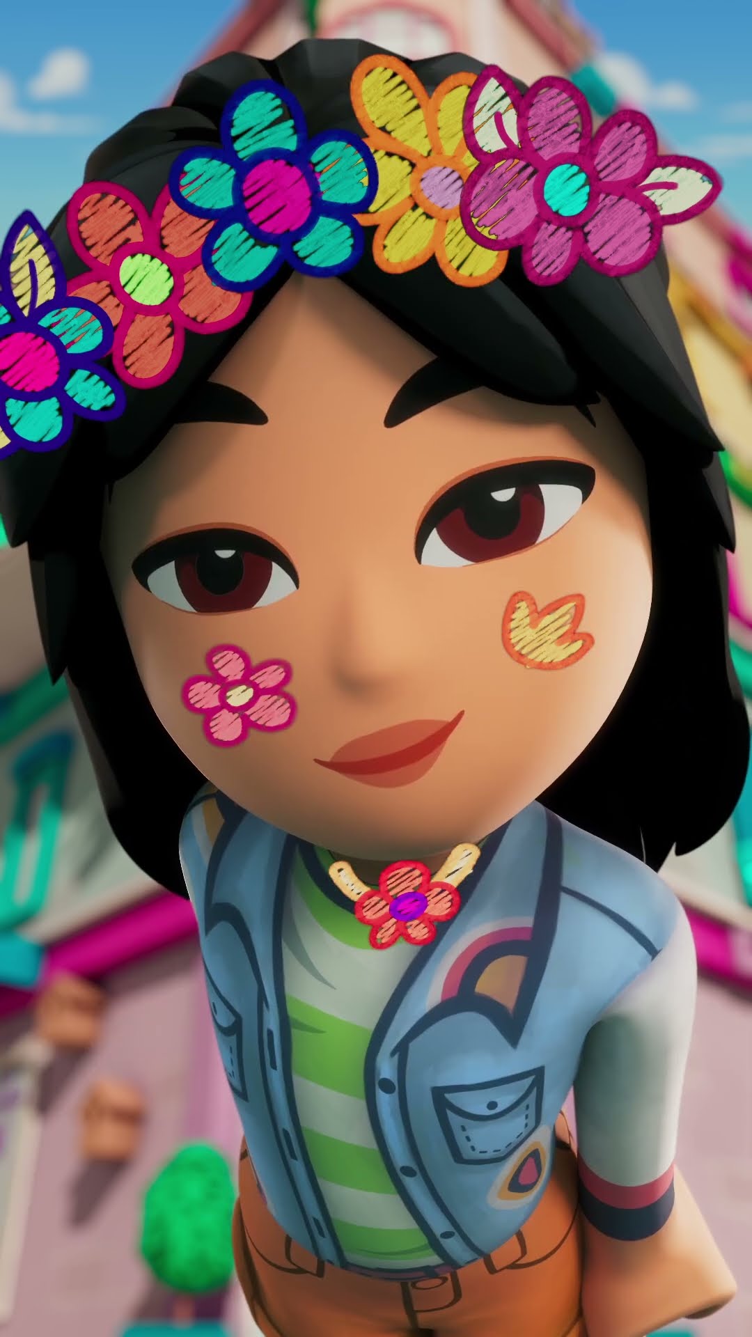 ✏️Beautiful flowers ? Clumsy ?‍? Liann!? LEGO Friends #Shorts #Liann #Art #Flowers