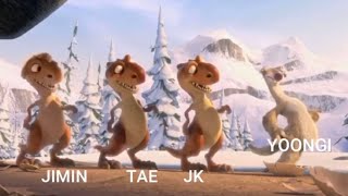 BTS AS ICE AGE CHARACTERS