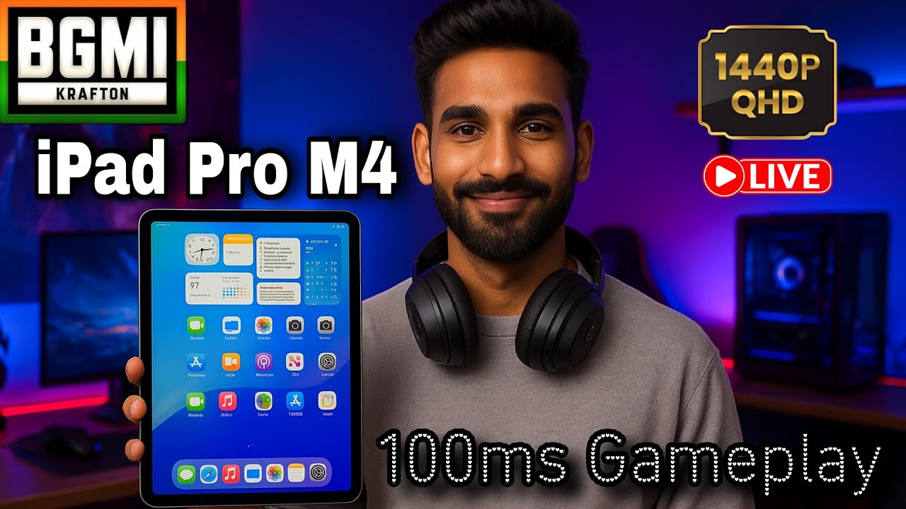 BGMI iPad Pro M4 100ms High Ping Live Gameplay 