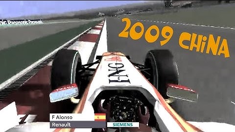 rFactor F1 2009 CHINA @ OnBoard Fernando Alonso | Renault F1 Team # LAP [HD]