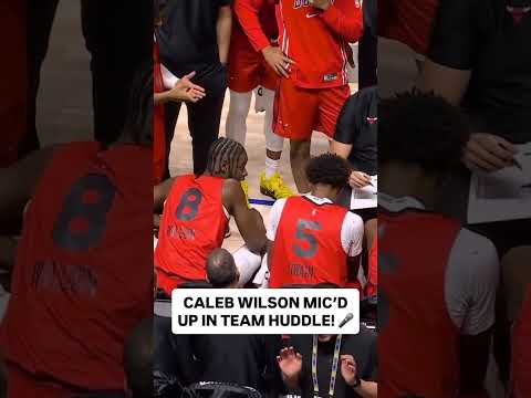 Caleb Wilson already taking command of the team huddle 🫡 #chicagobulls #nba #leadership
