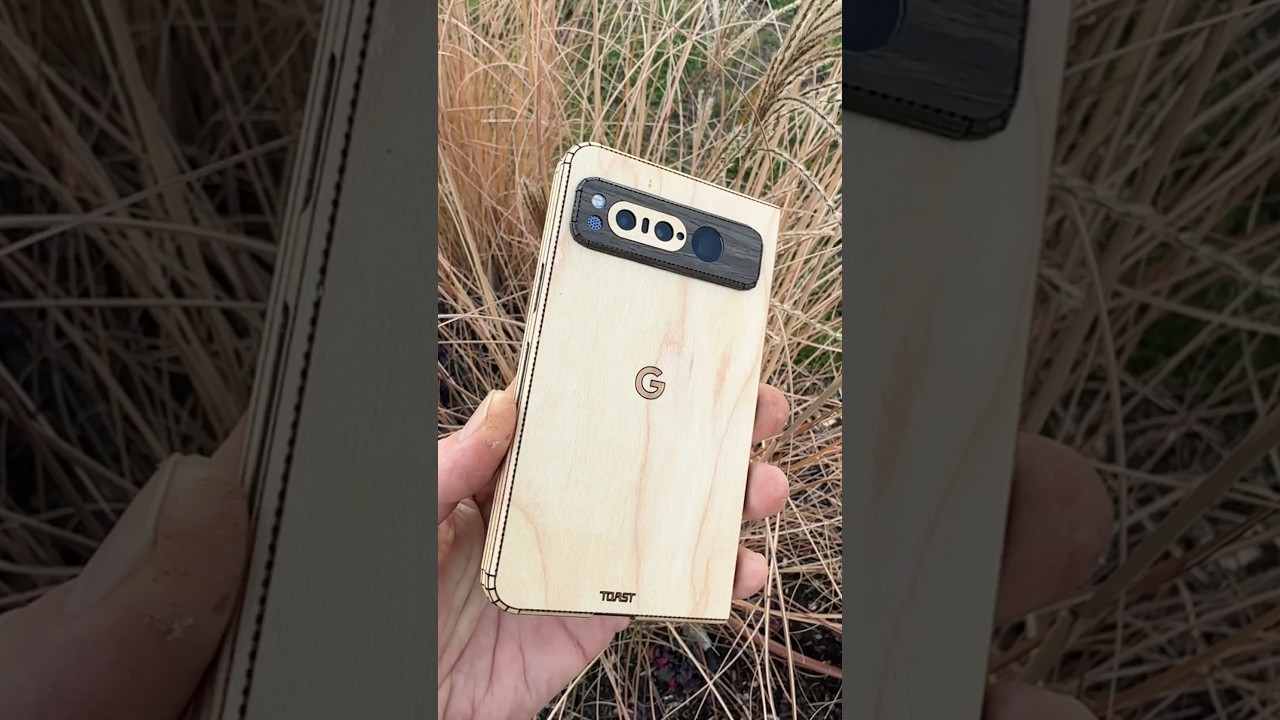 Got a crazy folding phone?  Toast has got you covered.  Real wood cover for Pixel Fold.