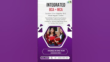 Integrated BCA + MCA Program–Fast-Track (One-Year Degree)