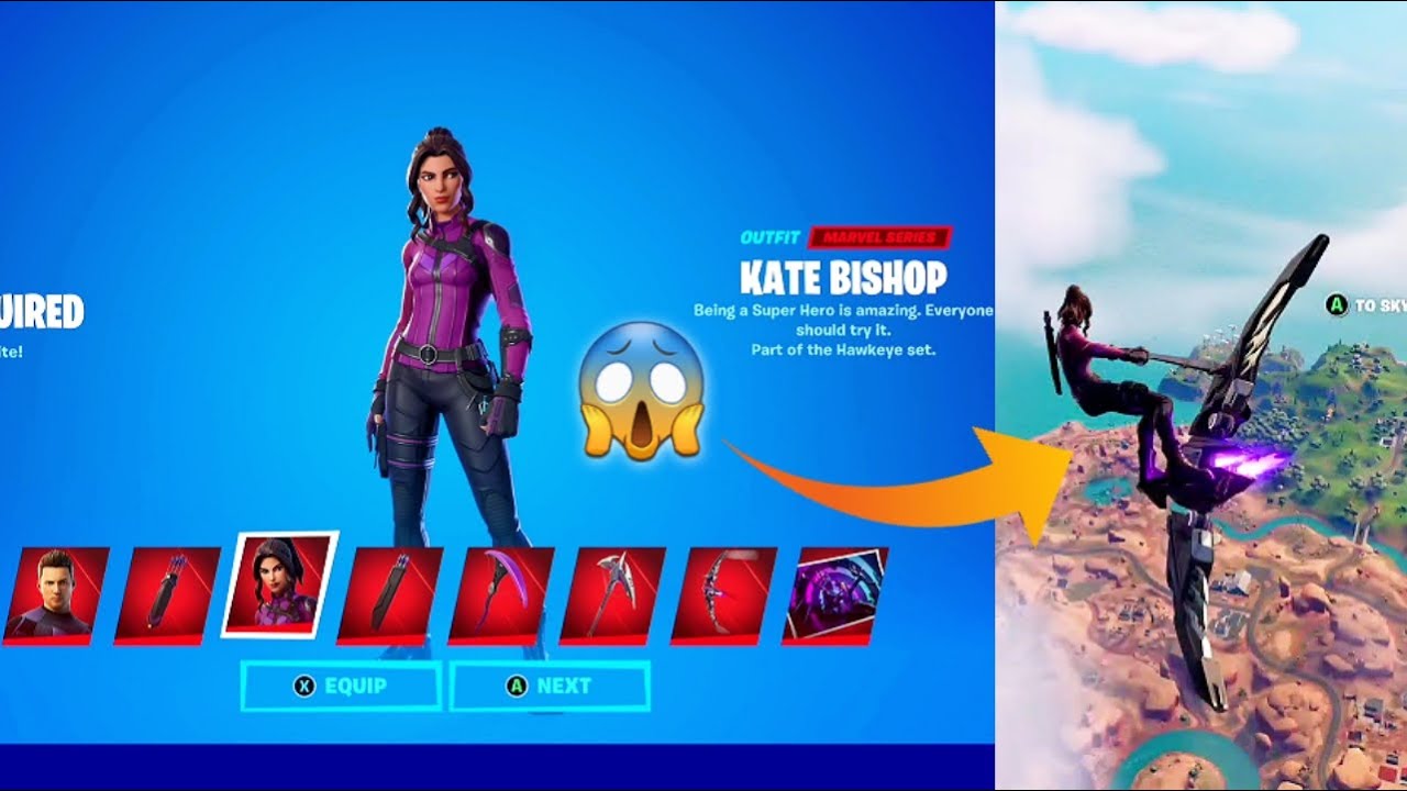 Buying Hawkeye Bundle + New Aerial Archer Wind Surfing Glider - Scenario Emote
