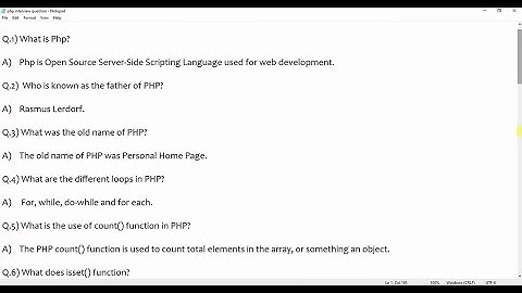 php interview questions and answers | php programming interview questions | php freshers interview