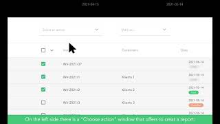 Generating reports from your invoices