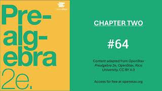 OpenStax Prealgebra 2e Section 2.1 Exercise 64 Solution | Order of Operations with Brackets