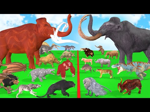 Prehistoric ARBS Animals x ARK Mammals Prehistoric Animal vs Dinosaur Animal Revolt Battle Simulator