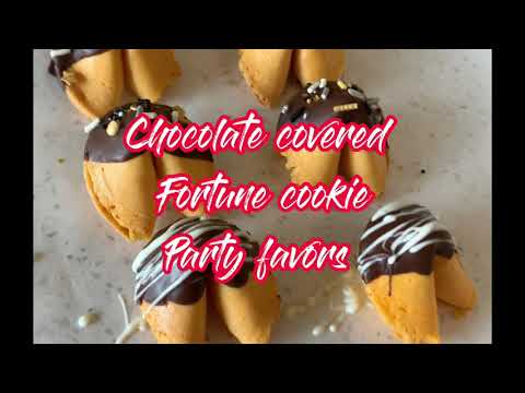 10 minute Party Favors - Chocolate covered fortune cookies